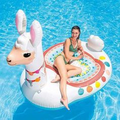 INTEX 57564 Cute Llama Ride On Pelampung Ban Renang Floaties